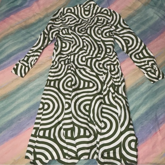 Anthropologie Poplin Shirt Dress - Kelly Green Size 16 - Picture 7 of 10